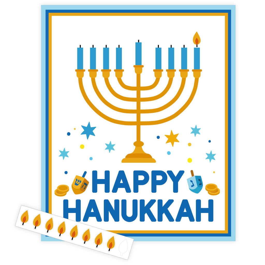 Hanukkah Poster with Stickers