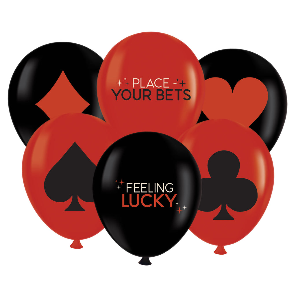 Casino Party Balloons 6 ct