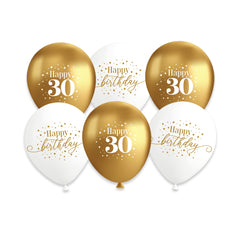Golden Age 30th Birthday Balloons