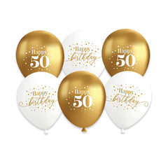 Golden Age 50th Birthday Balloons