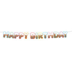 Confetti Sprinkles Happy Birthday Banner, 9 FT