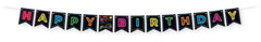 Glow Party Happy Birthday Banner, 10.6 FT