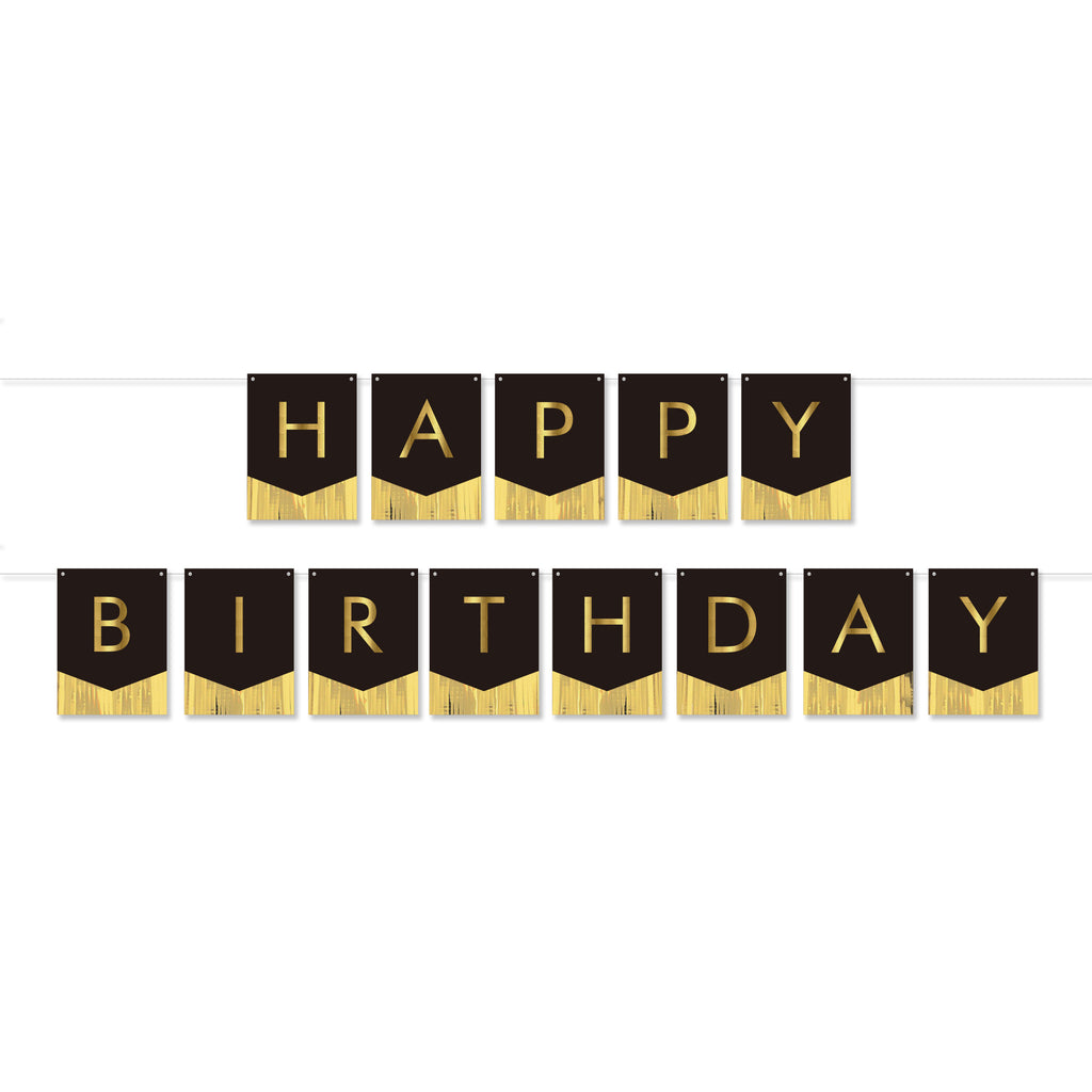 Happy Birthday Flag Fringe Banner, 11.7 ft