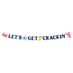 Summer Let's Get Crackin' Letters Banner, 7 FT