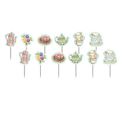 Tea Party Decorative Party Picks, 12-pk