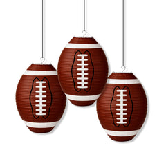 Football Paper Lanterns 3-pk