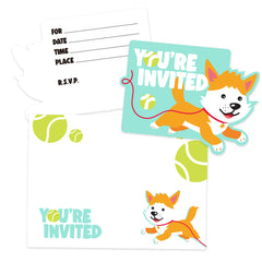 Dog Party Invitations 8-pk