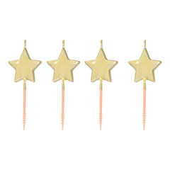 Gold Star Shape Candles (6pk)