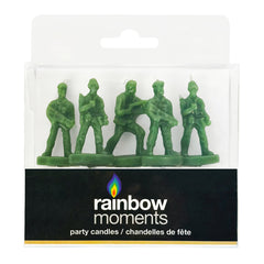 CAMO/Green Soldier Shaped Candles (5-pk)
