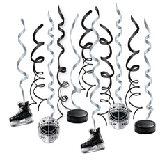 Hockey Swirl Decorations, 12-pk
