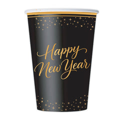 NYE Script 12oz Paper Cups 8pk
