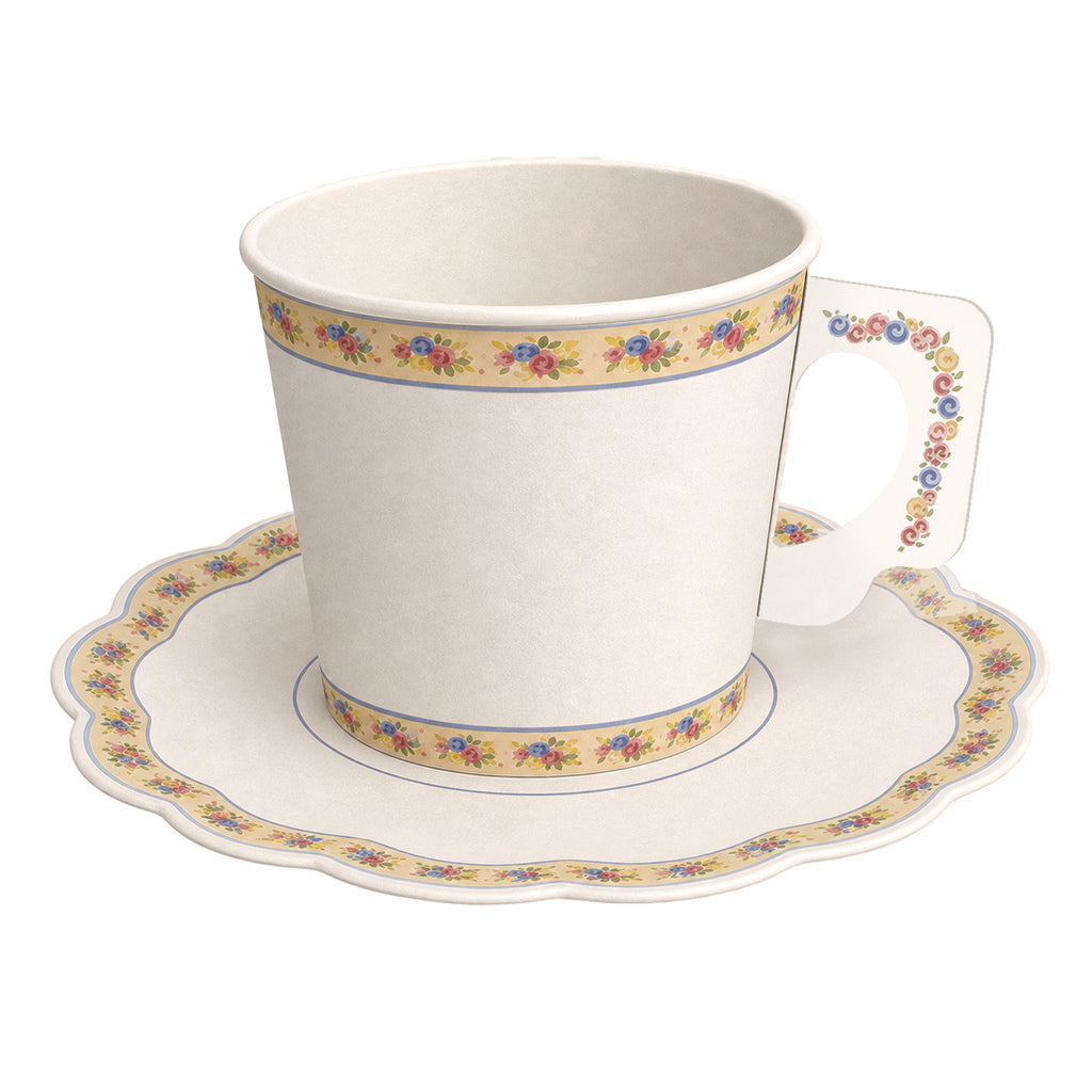 Tea Party Tea Cup & Saucer 4-sets