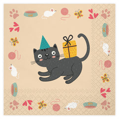 Cat Party Lunch Napkin, 16 ct