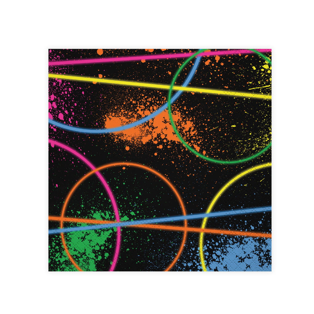 Glow Party Beverage Napkin, 16 ct