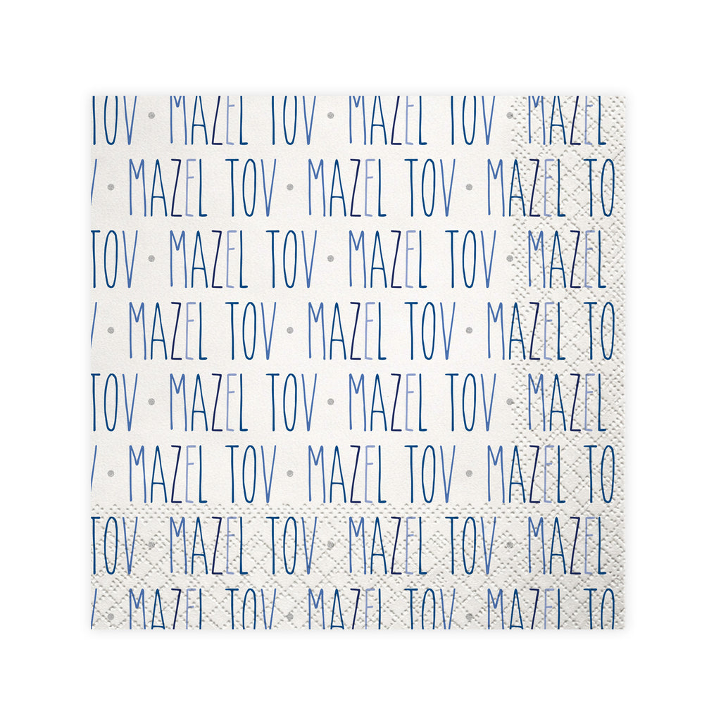Mazel Tov Modern Beverage Napkin, 16 ct