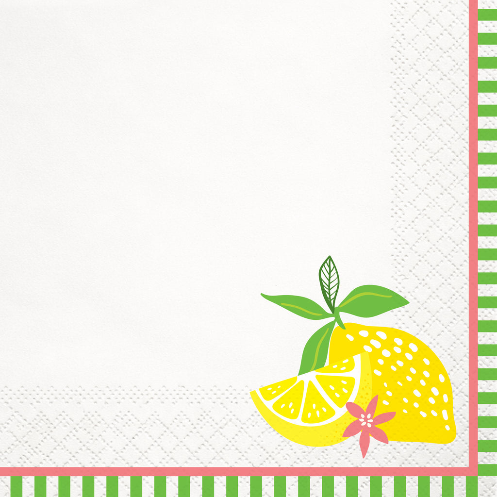 Summer Fresh Squeezed Beverage Napkin, 16 ct