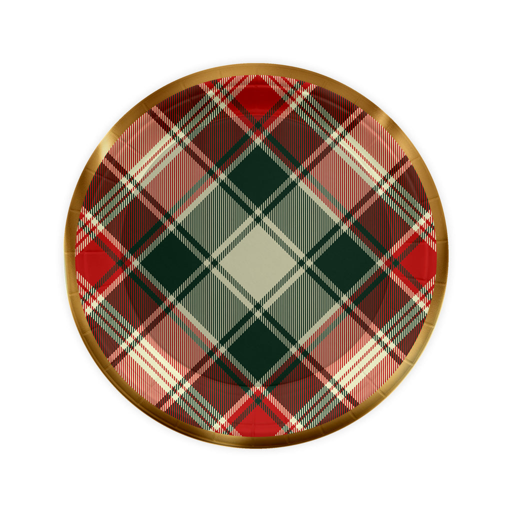 Christmas Plaid Lunch Plate 7
