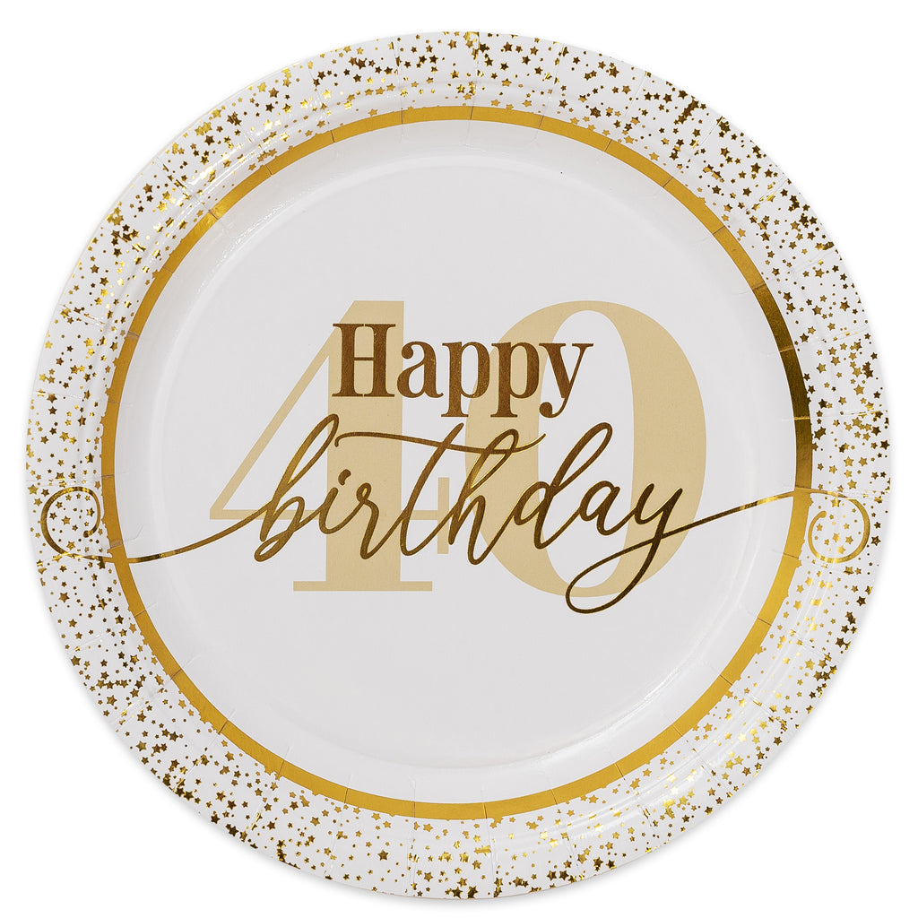 Golden Age 40th Birthday Dinner Plate 9