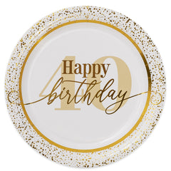 Golden Age 40th Birthday Dinner Plate 9