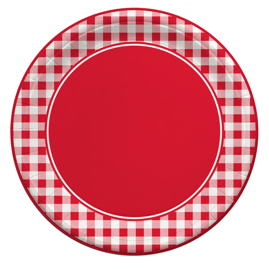 Summer BBQ Gingham Dinner Plate 9
