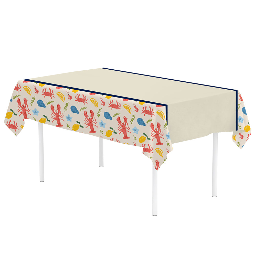 Summer Let's Get Crackin' Tablecover 54 x 102 in