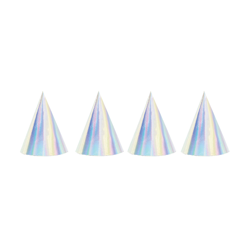 Iridescent Party Hats, 8pk