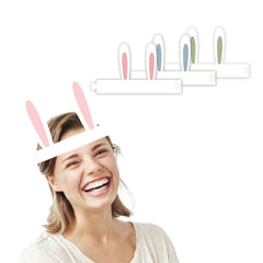 Floral Easter Bunny Headband, 3pk