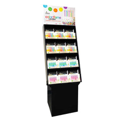 Color Flame Candles Floor Display with Header