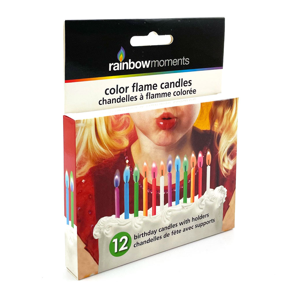 Colored Flame Birthday Candles –  Multi-Color
