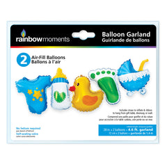 Blue Baby Balloon Garland