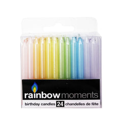 Pearl Paraffin Candles (24-pack) - Pastel Colors