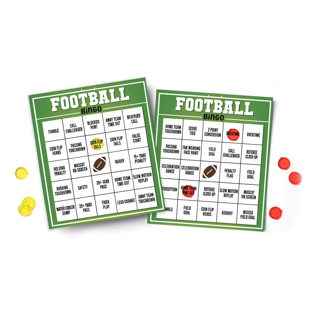 Football Bingo With Markers 10-pk