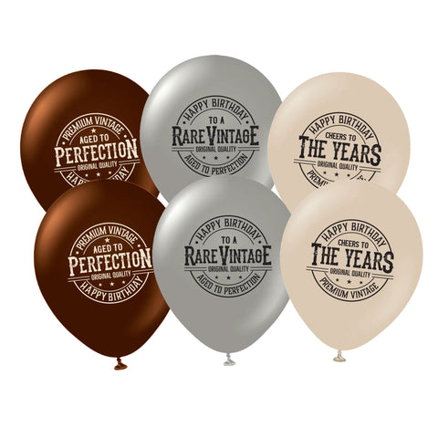 Aged To Perfection Balloons 6 ct