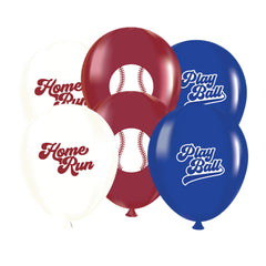 Baseball Party Balloons 6 ct