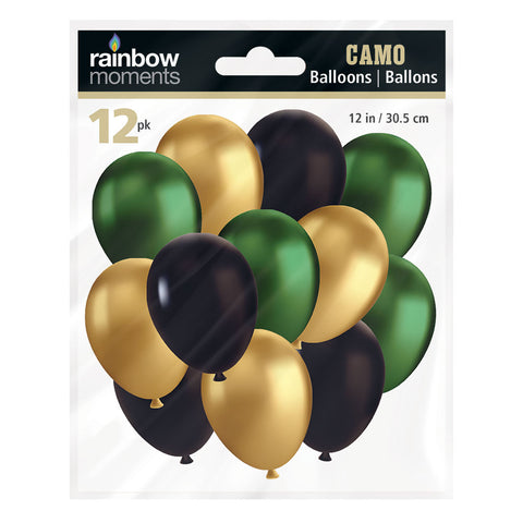 CAMO Balloons Assortment (12-pk)