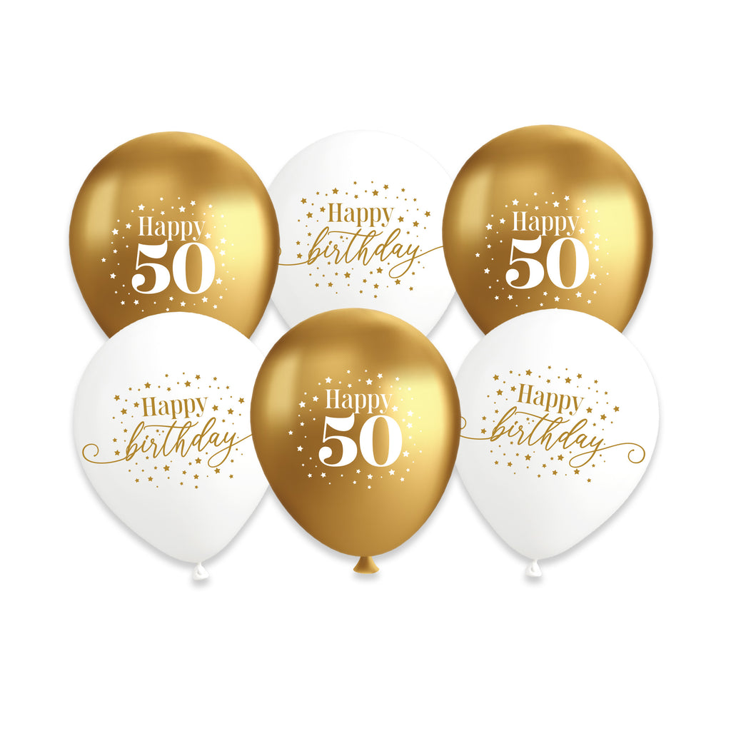 Golden Age 50th Birthday Balloons