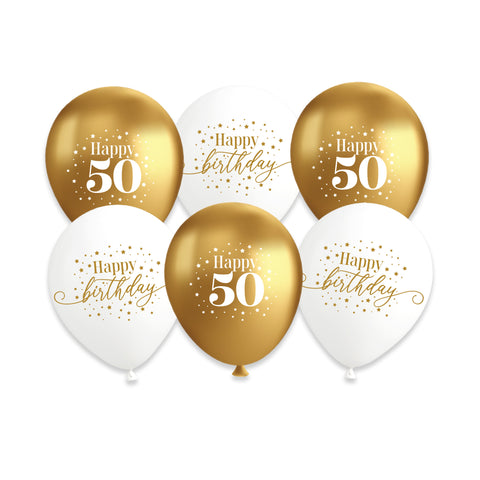 Golden Age 50th Birthday Balloons