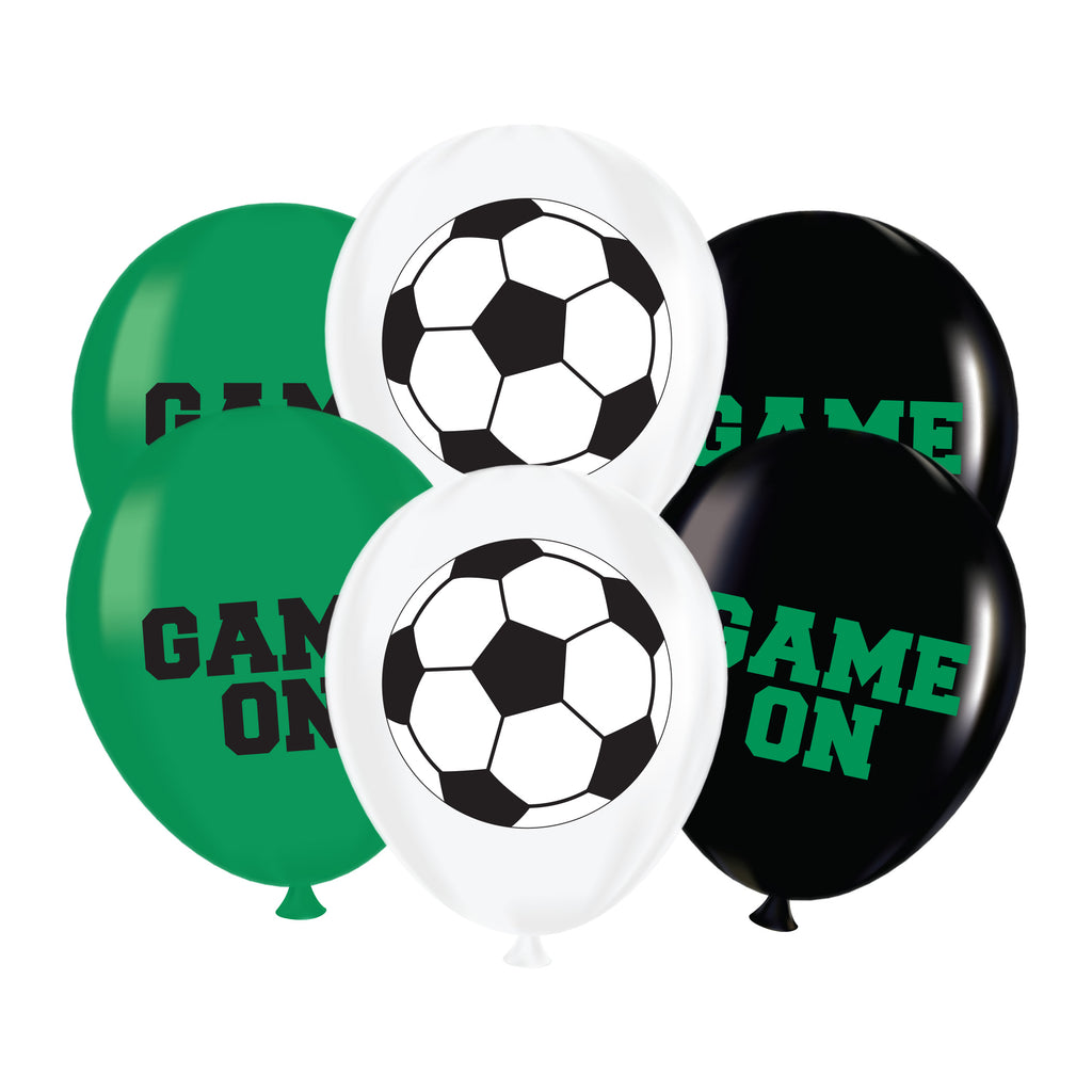 Soccer Party Balloons 6 ct