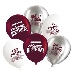 Vintage Birthday Balloons 6 ct