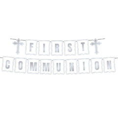 Blessed Day First Communion Banner, 6 FT