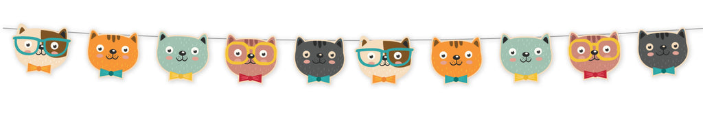 Cat Party Garland Banner, 8.2 FT