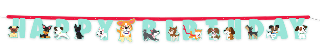 Dog Party Happy Birthday Banner, 6.5 FT