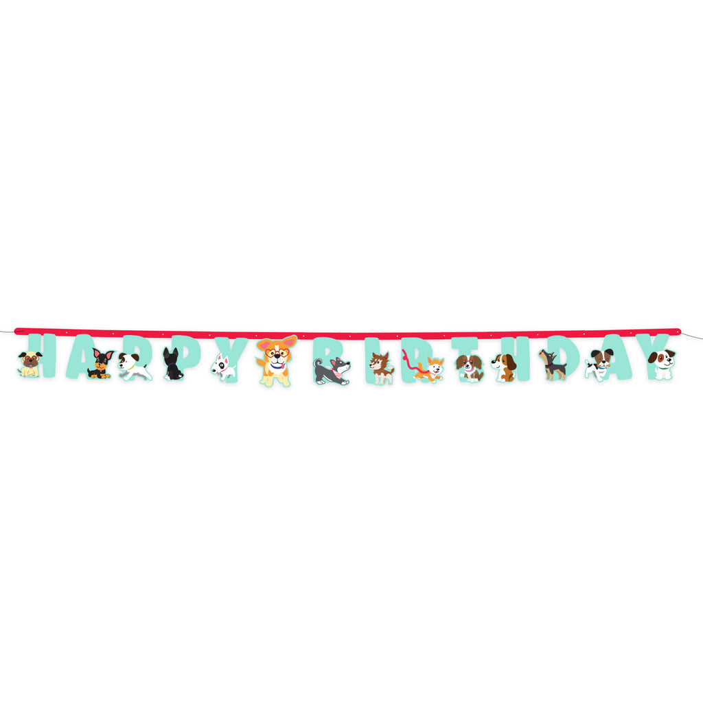 Dog Party Happy Birthday Banner, 6.5 FT