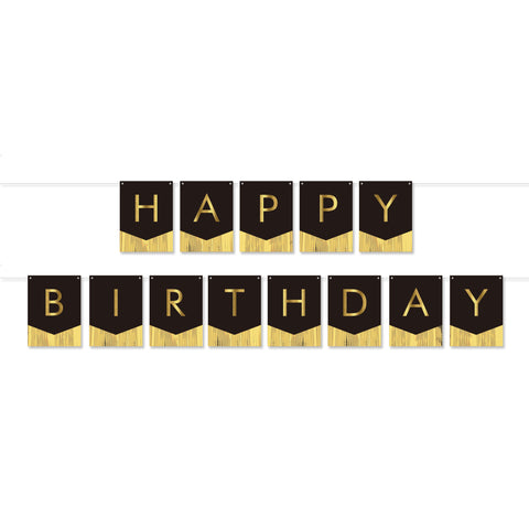 Happy Birthday Flag Fringe Banner, 11.7 ft