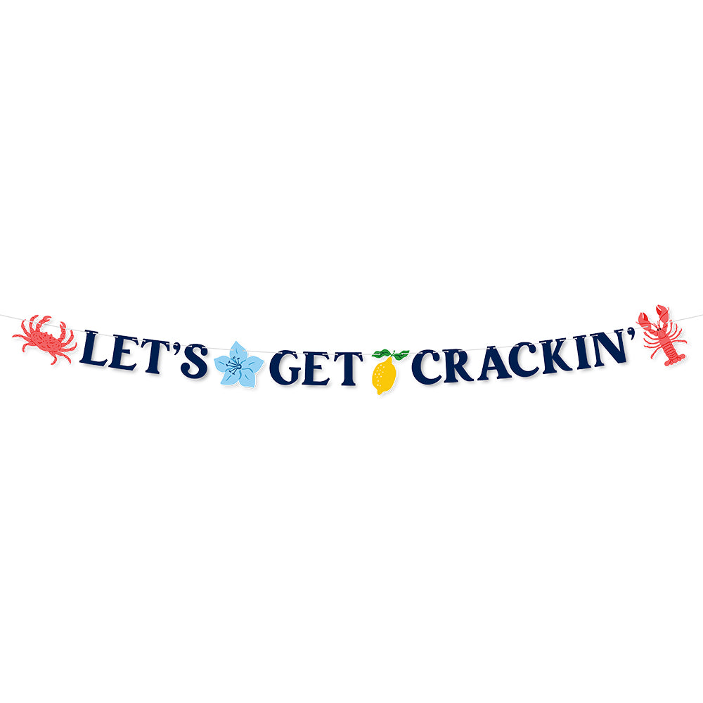 Summer Let's Get Crackin' Letters Banner, 7 FT