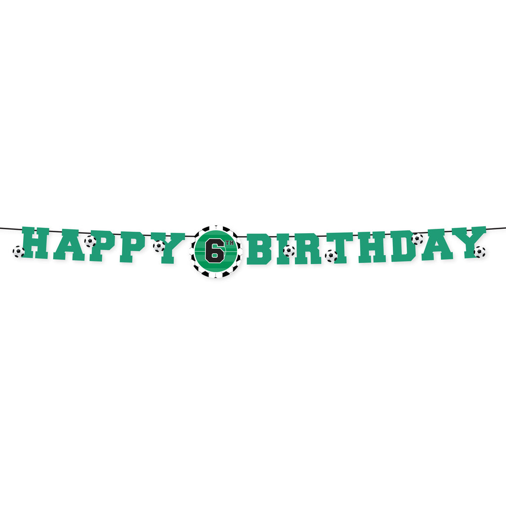 Soccer Add-An-Age Happy Birthday Banner, 10.5 ft