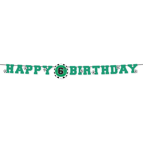 Soccer Add-An-Age Happy Birthday Banner, 10.5 ft