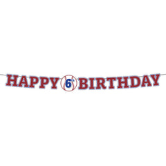 Baseball Add-An-Age Happy Birthday Banner, 10.5 ft