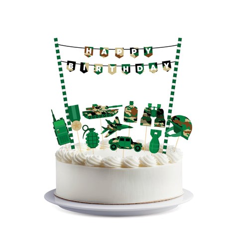 CAMO Happy Birthday Caketopper Kit