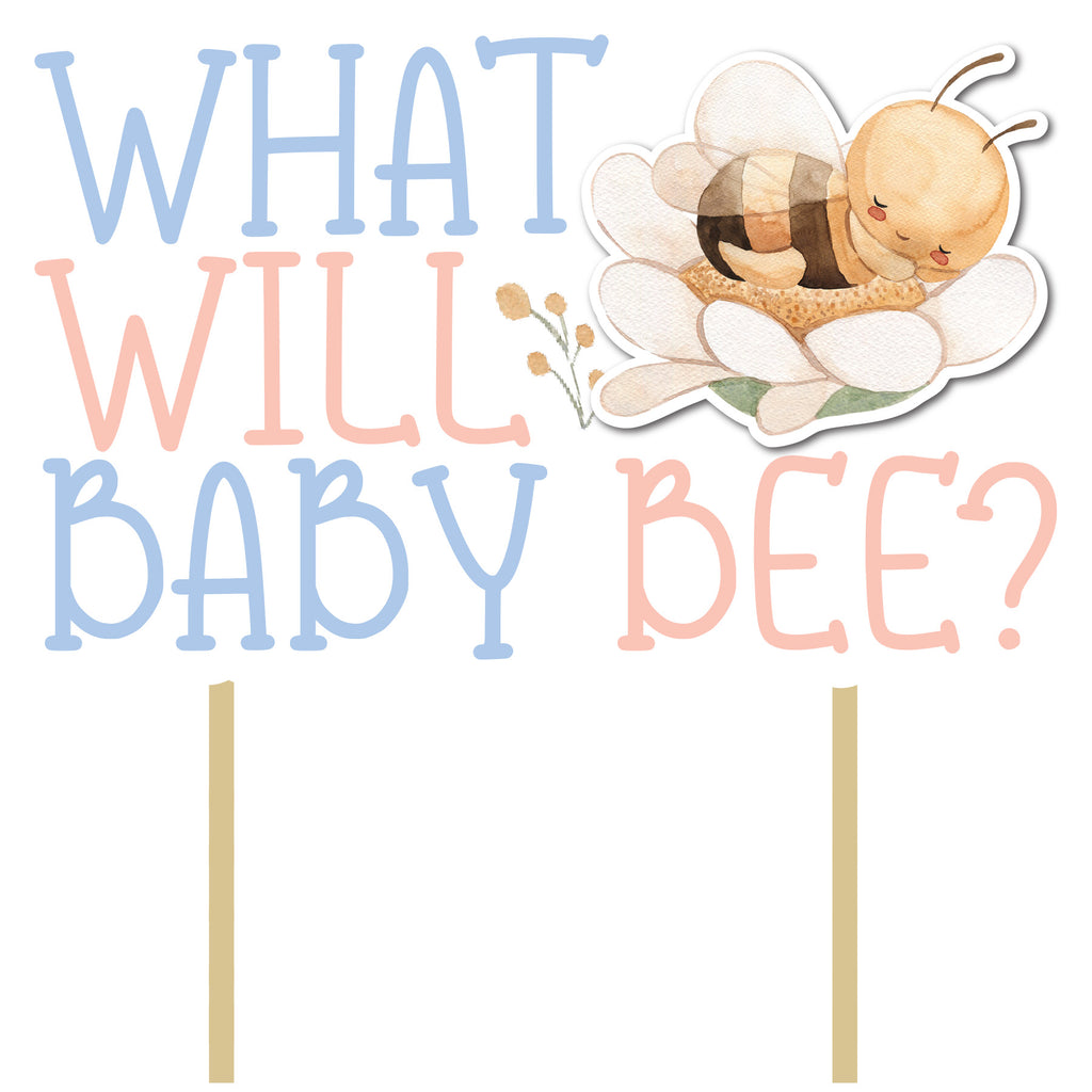 What Will Baby Bee? Cake Topper